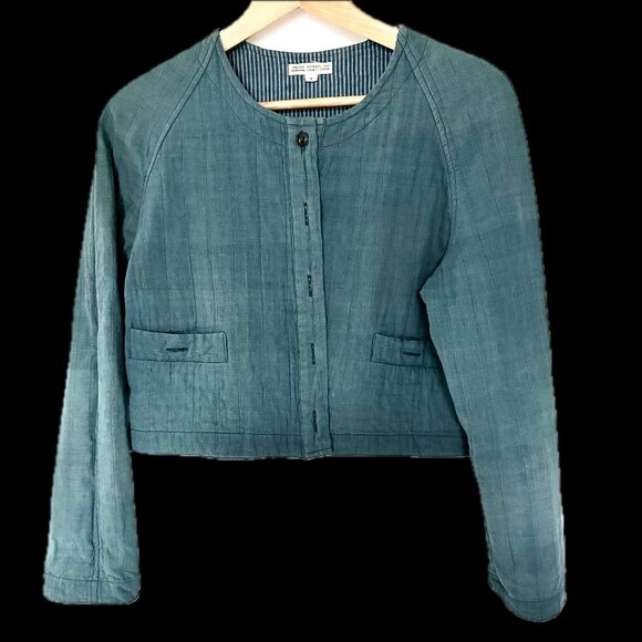 Maiwa faded blue cropped jacket, size small. - Picture 1 of 5